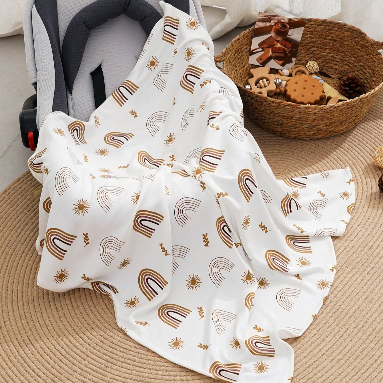 Baby Nursery Accessories - Elinfant Newborn Bamboo Receiving Blankets Infant