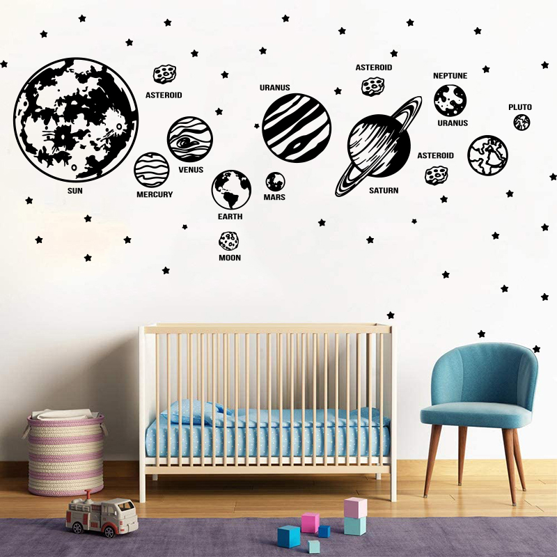 Baby Nursery Furniture - Large Planets Solar System Space Star