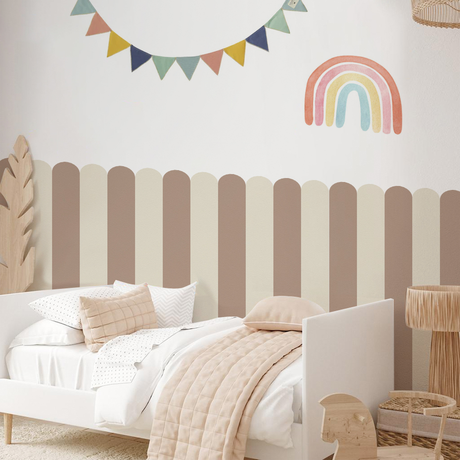 Baby Nursery Wall - Multicolor Vertical Striped Arc Wallpaper Nursery