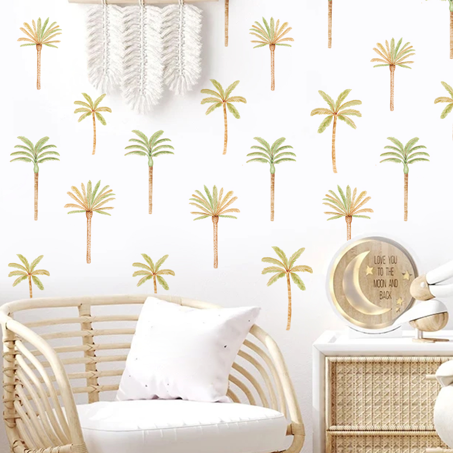 Boho Coconut Palm Tree Wall St - Baby Nursery Accessories 评论和价格