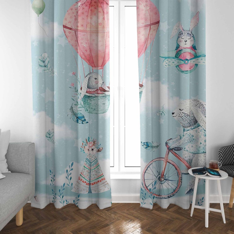 Little Bunny Nursery Curtain K - Baby Nursery Blackout Curtains 评论和价格