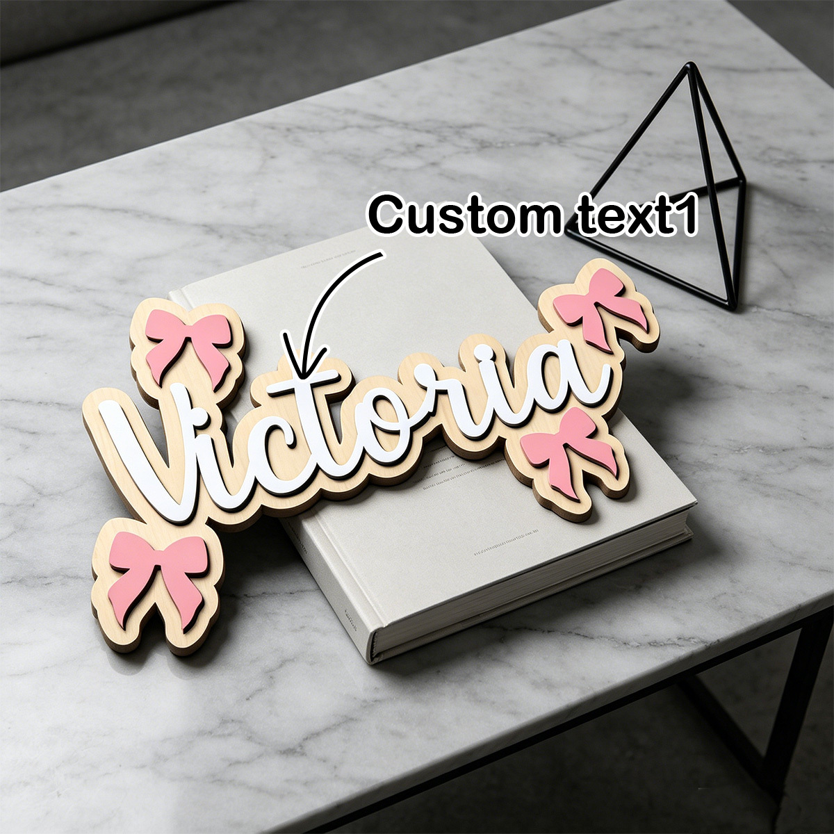 Personalized Bow Accent Wooden - Baby Nursery Accent Wall 评论和价格