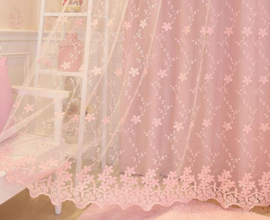 1PC Korean Pink Sheer Princess - Baby Nursery Blackout Curtains 评论和价格