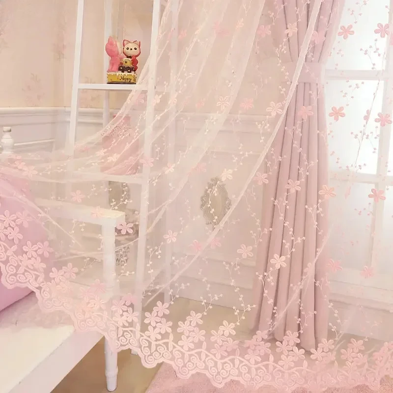 1PC Korean Pink Sheer Princess - Baby Nursery Blackout Curtains 评论和价格