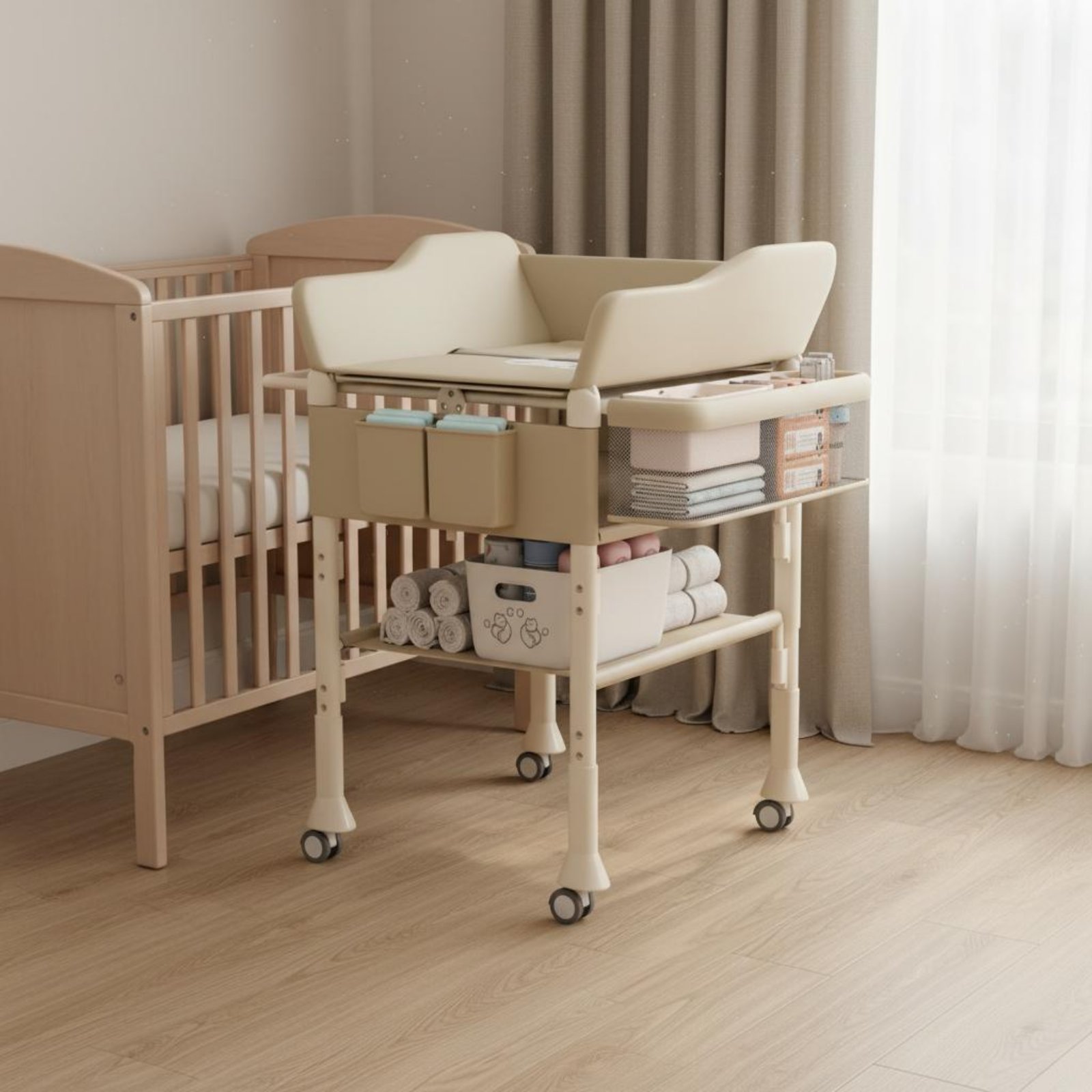 Baby Bath Changing Table Combo - Baby Nursery Furniture 评论和价格