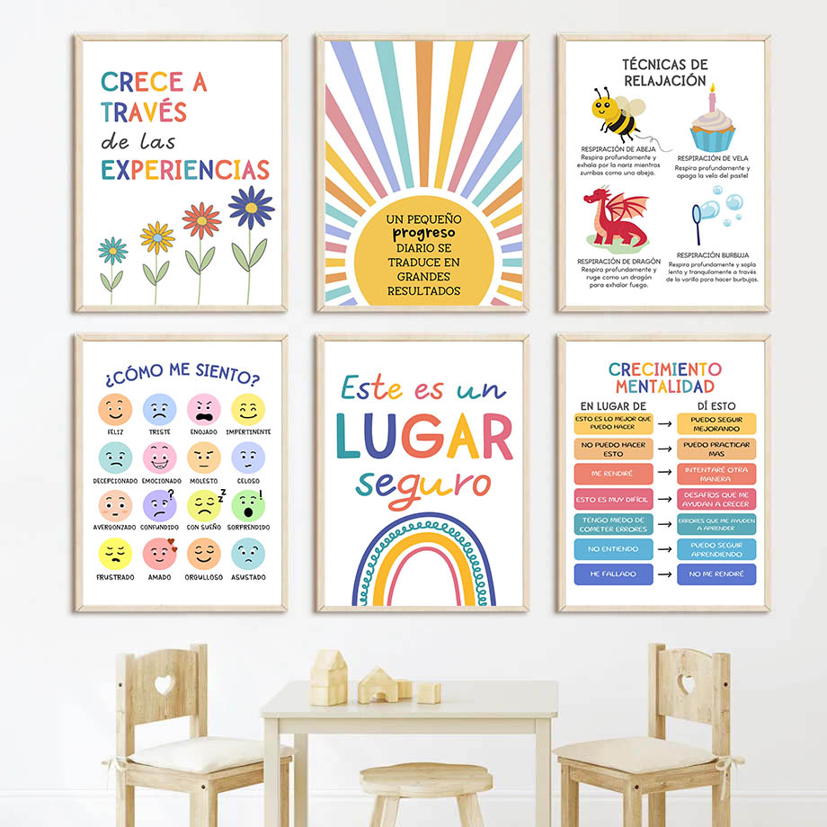 Spanish Education Motto Rainbo - Baby Nursery In Spanish 评论和价格
