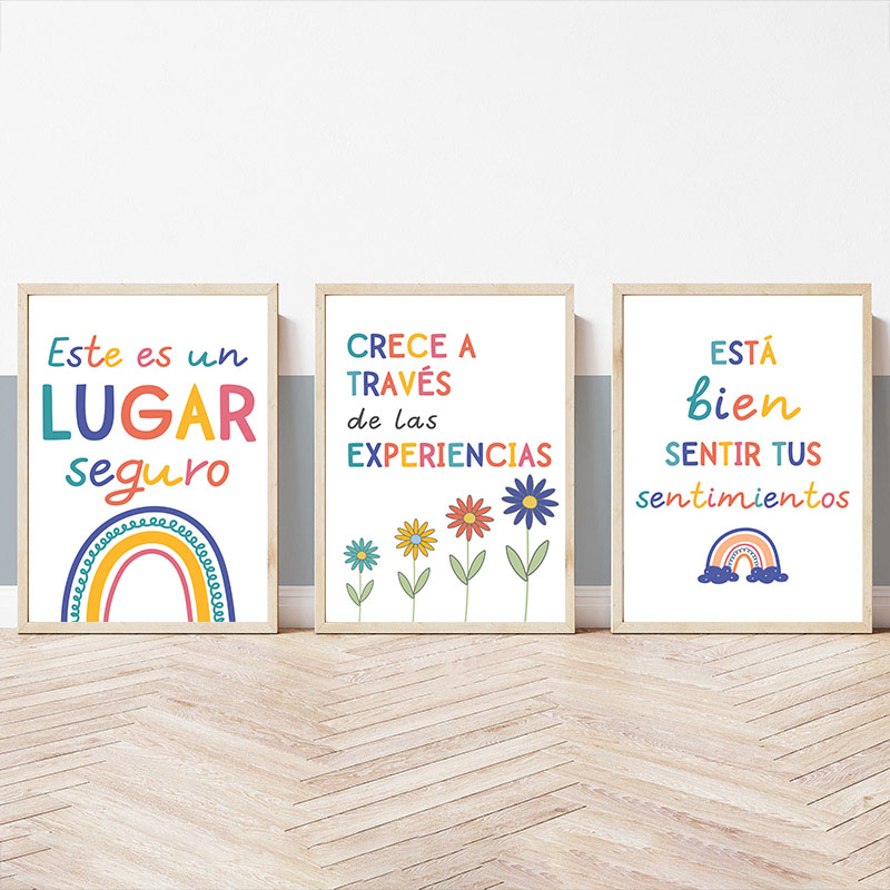 Spanish Education Motto Rainbo - Baby Nursery In Spanish 评论和价格