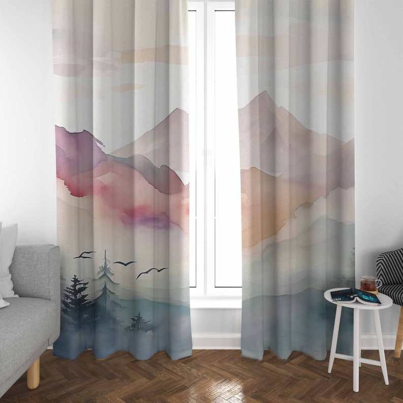 Mountain Forest Nursery Curtai - Baby Nursery Blackout Curtains 评论和价格