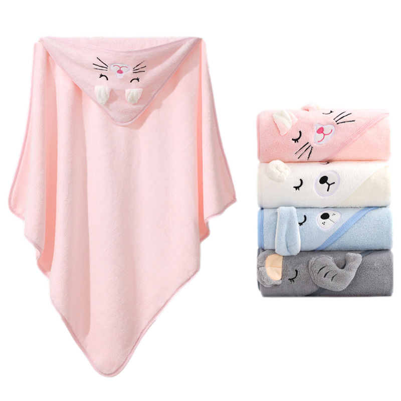 Cartoon Animal Baby Bath Towel - Baby Nursery Accessories 评论和价格