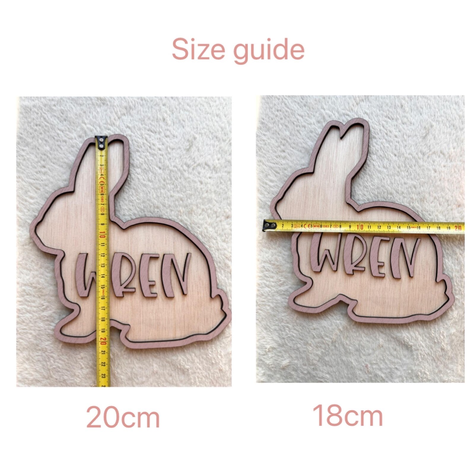 Personalized Bunny Name Wooden - Baby Nursery Wall 评论和价格