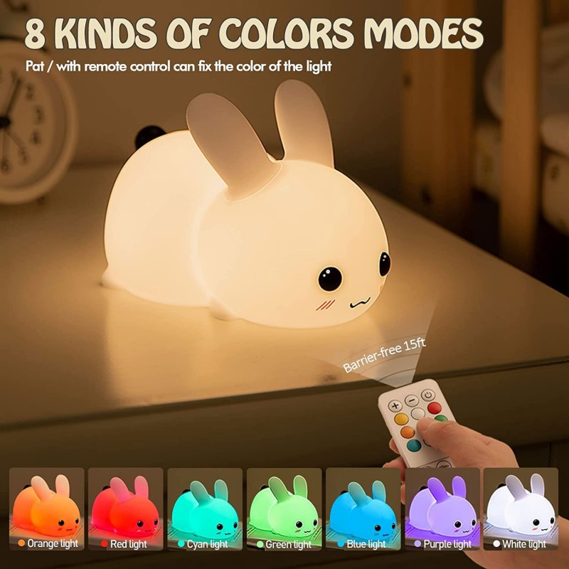 LED Rabbit Night Light Remote  - Baby Nursery Night Light 评论和价格