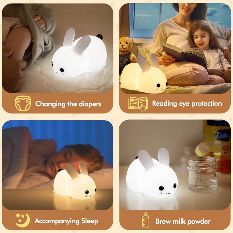 LED Rabbit Night Light Remote  - Baby Nursery Night Light 评论和价格