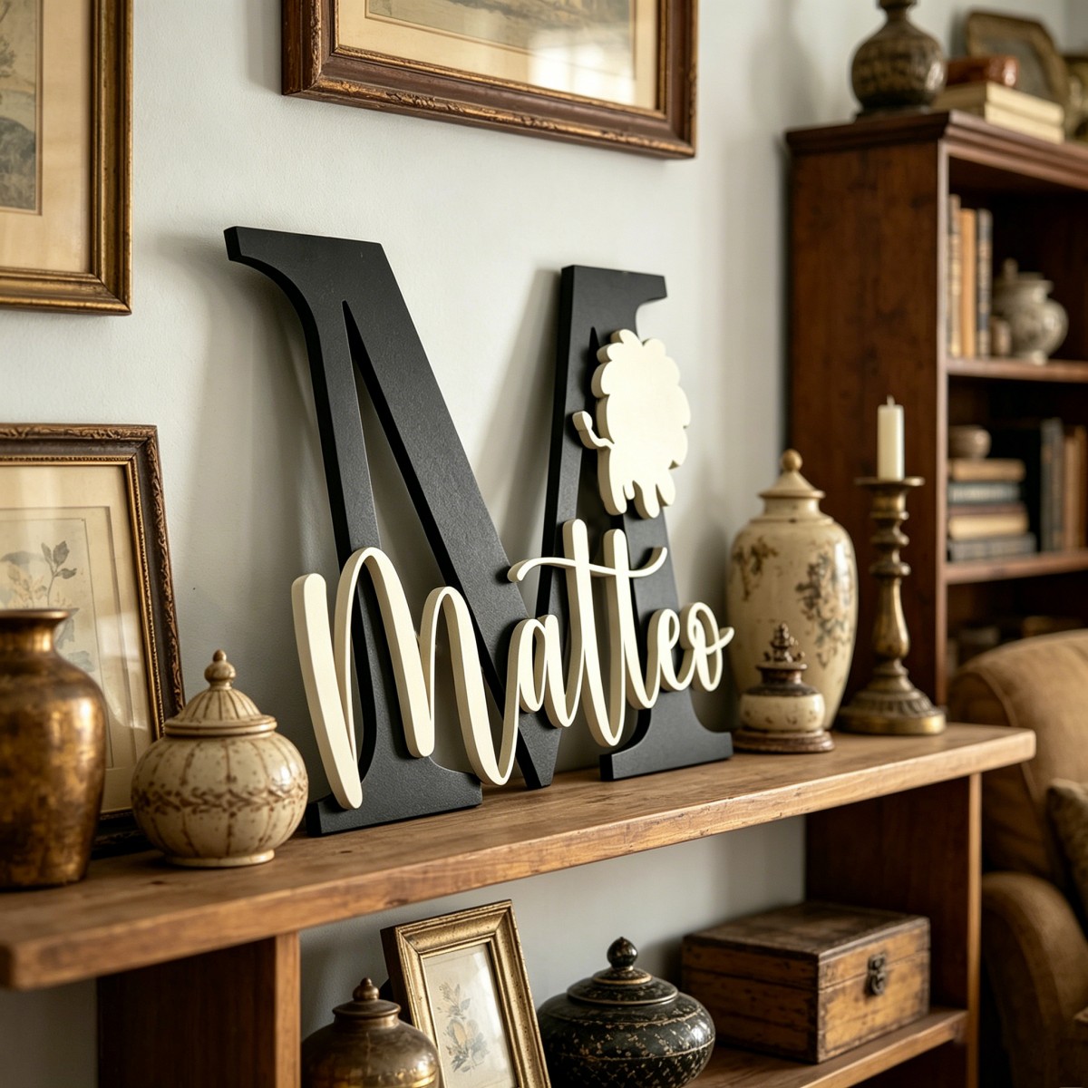 1Pc Custom Lion Name & Initial - Baby Nursery Wall 评论和价格