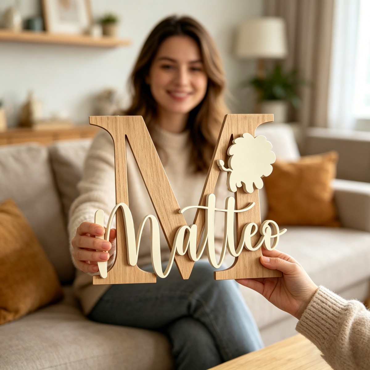 1Pc Custom Lion Name & Initial - Baby Nursery Wall 评论和价格