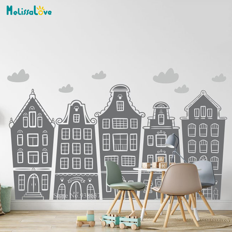 Scandinavian Houses & Clouds D - Baby Nursery Furniture 评论和价格