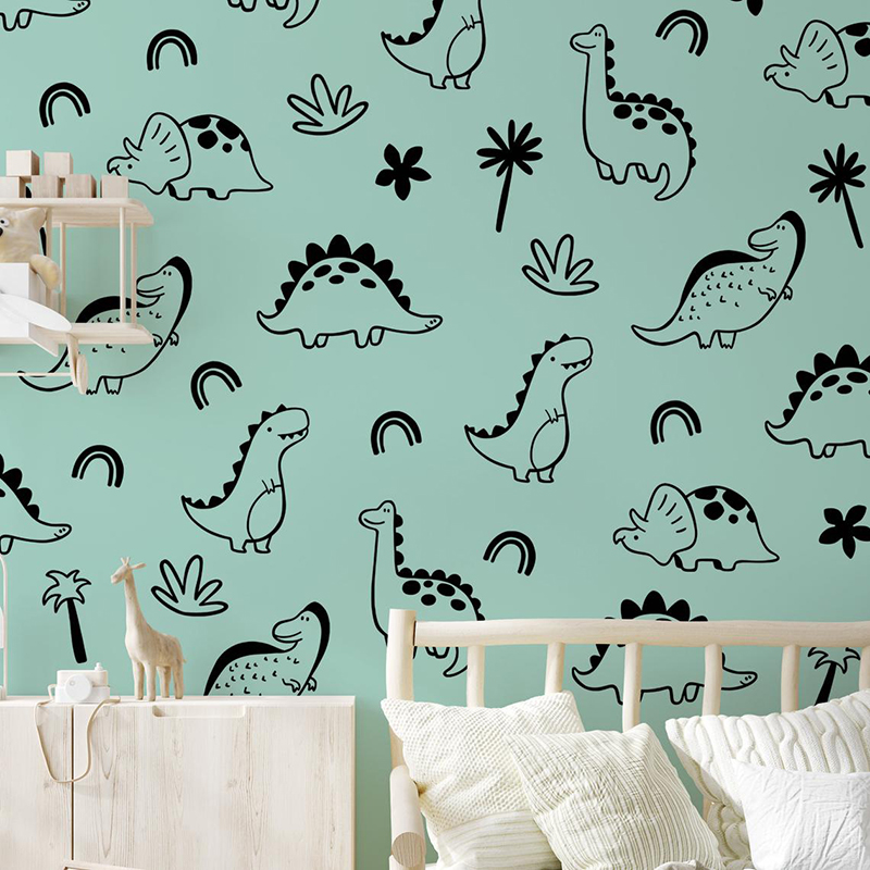 Geometric Dinosaur Tree Rainbo - Baby Nursery Furniture 评论和价格