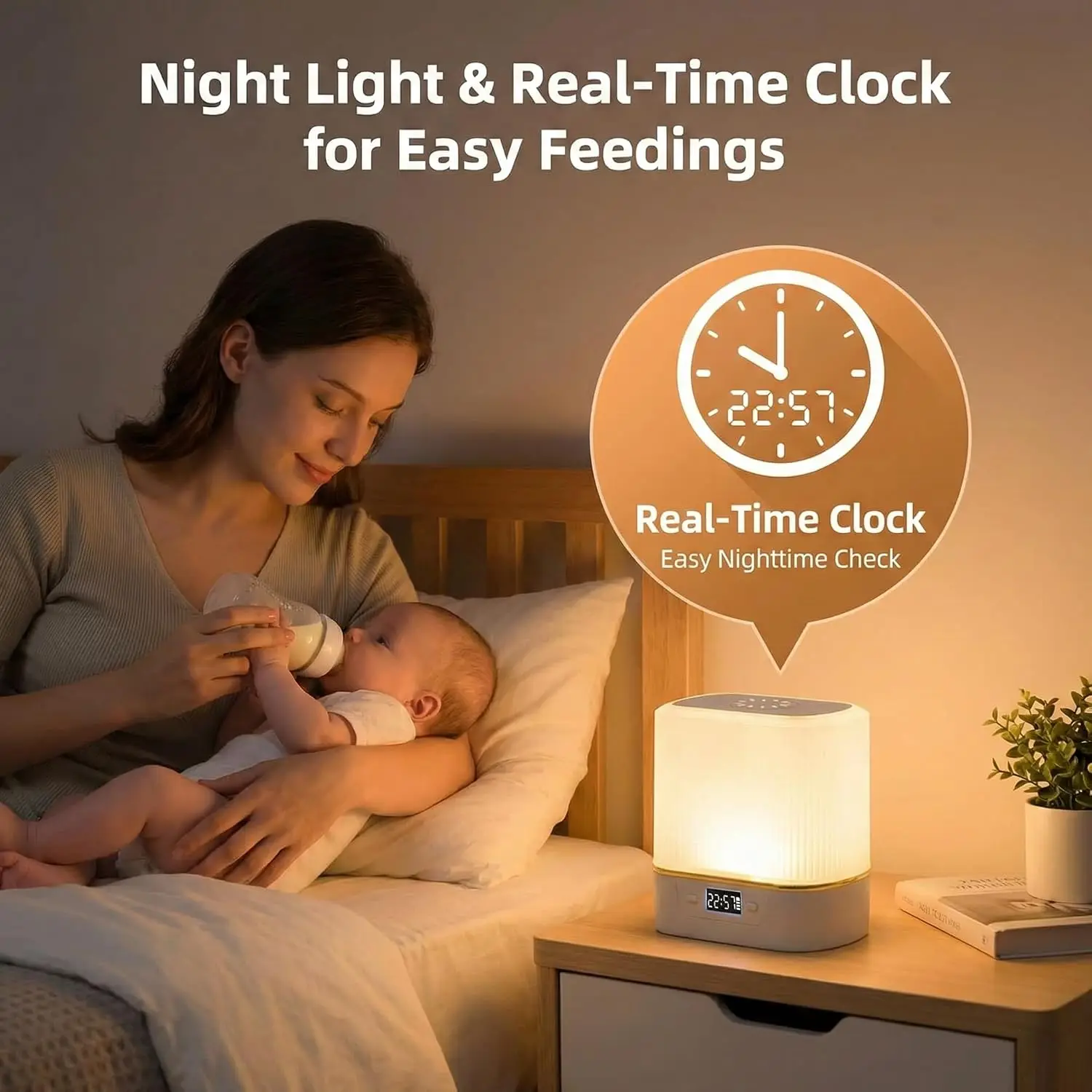 LED Night Light Bedside Lamp,T - Baby Nursery Night Light 评论和价格