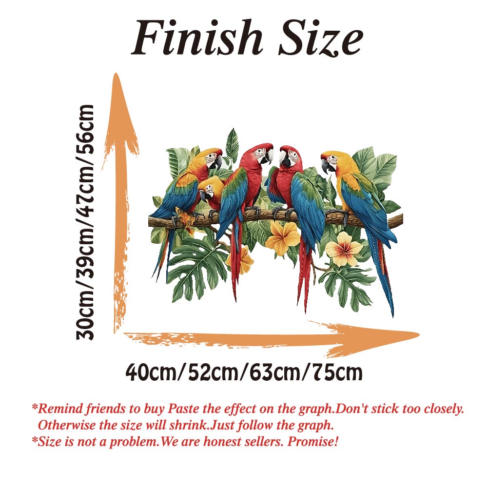 3Pcs Parrots on Branch Wall St - Baby Nursery Furniture 评论和价格