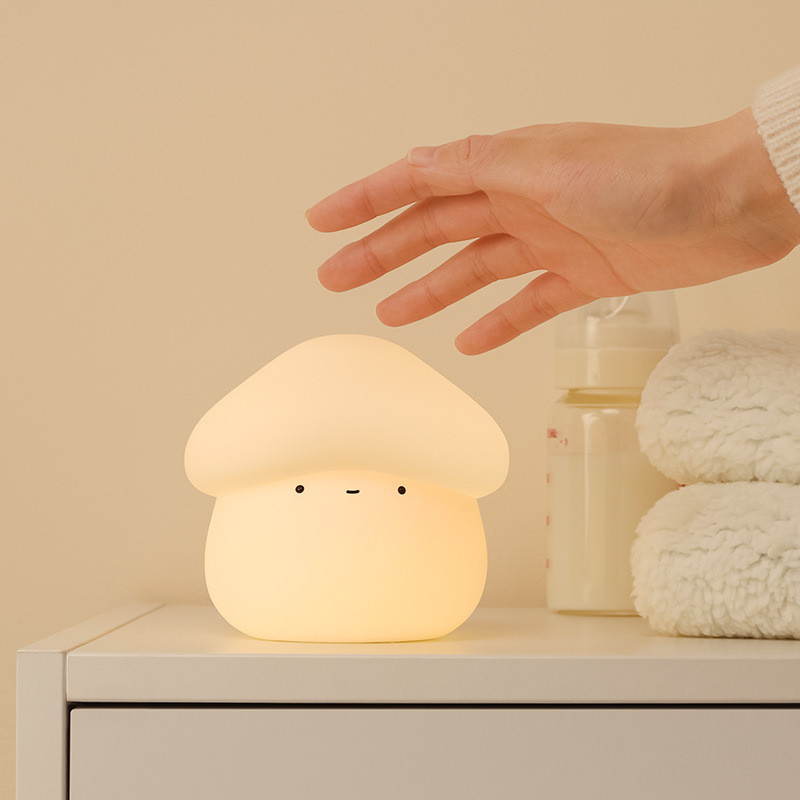 1Pcs Mushroom Head Silicone Ni - Baby Nursery Night Light 评论和价格