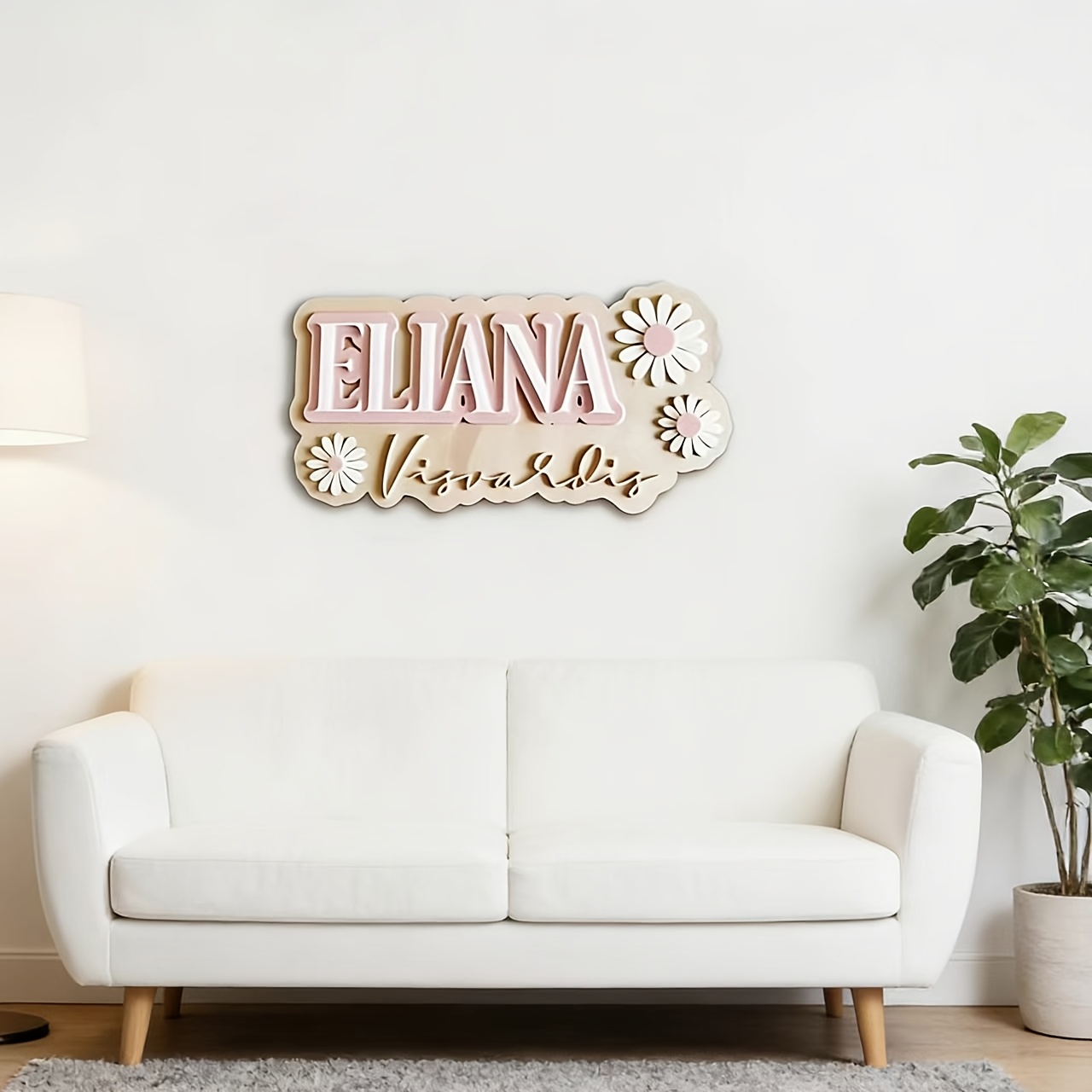 Customizable Daisy Accent Doub - Baby Nursery Accent Wall 评论和价格