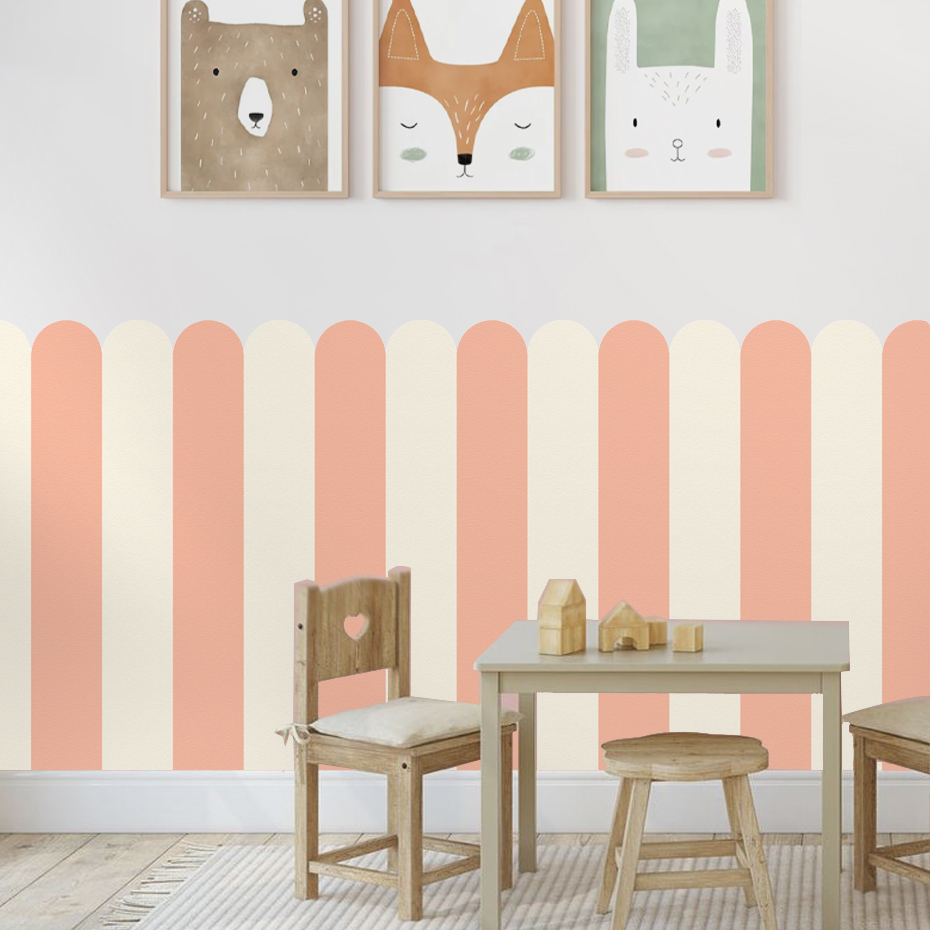 Multicolor Vertical Striped Ar - Baby Nursery Wall 评论和价格