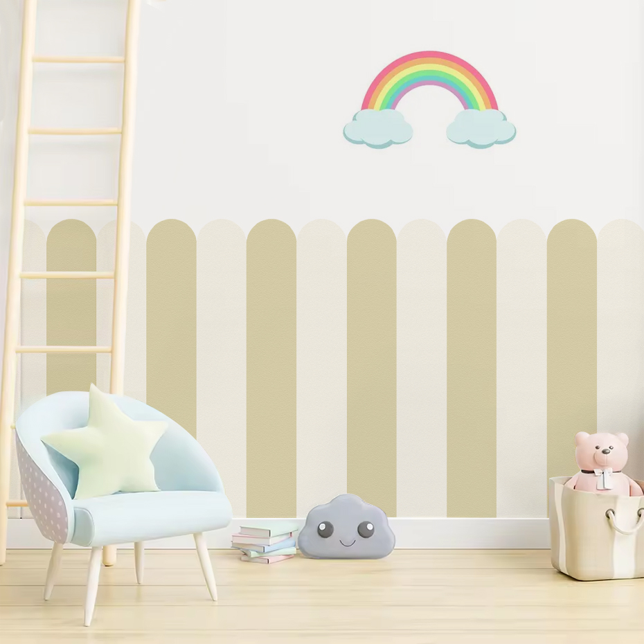 Multicolor Vertical Striped Ar - Baby Nursery Wall 评论和价格