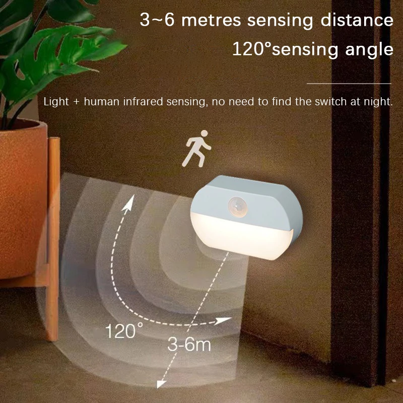 LED Human Body Sensing Night L - Baby Nursery Night Light 评论和价格