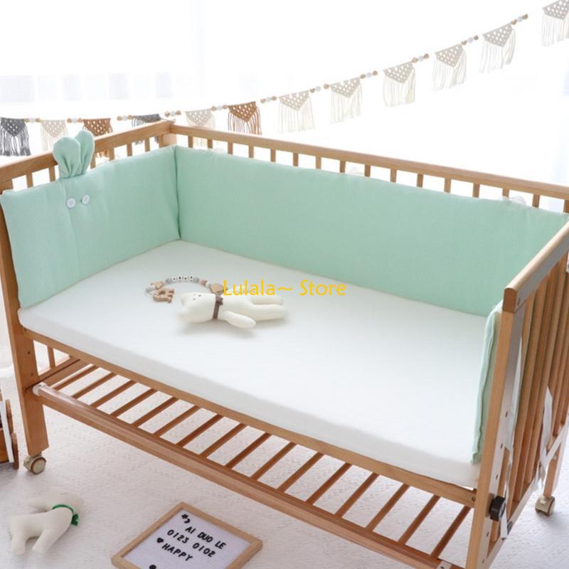 Y4QA 200x32cm Baby Cot Bumper  - Baby Nursery Boy 评论和价格