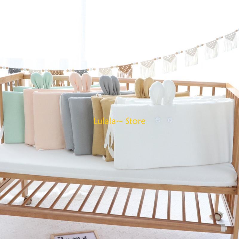 Y4QA 200x32cm Baby Cot Bumper  - Baby Nursery Boy 评论和价格
